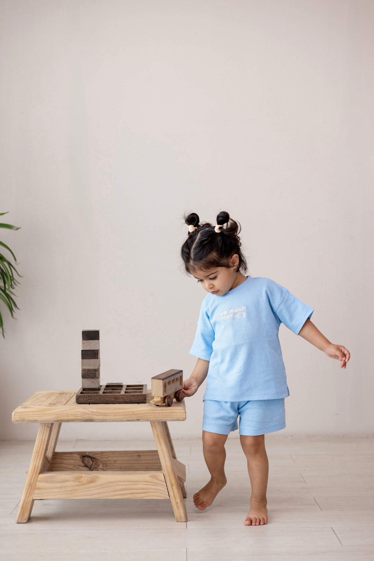 Muffins Tee & Shorts Set - Blue