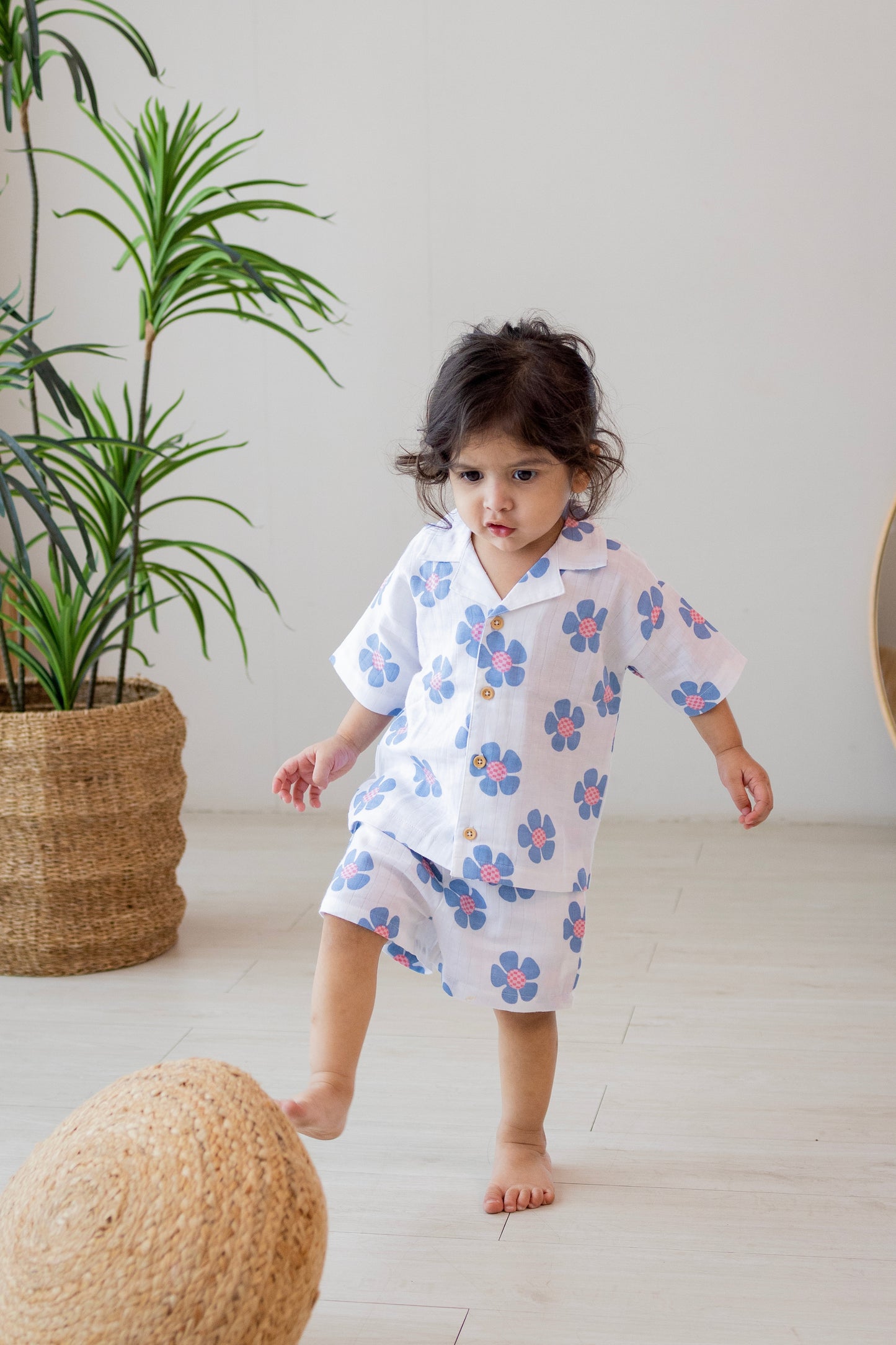 Sunny Shirt & Breezy Shorts Set - Berry Blossom