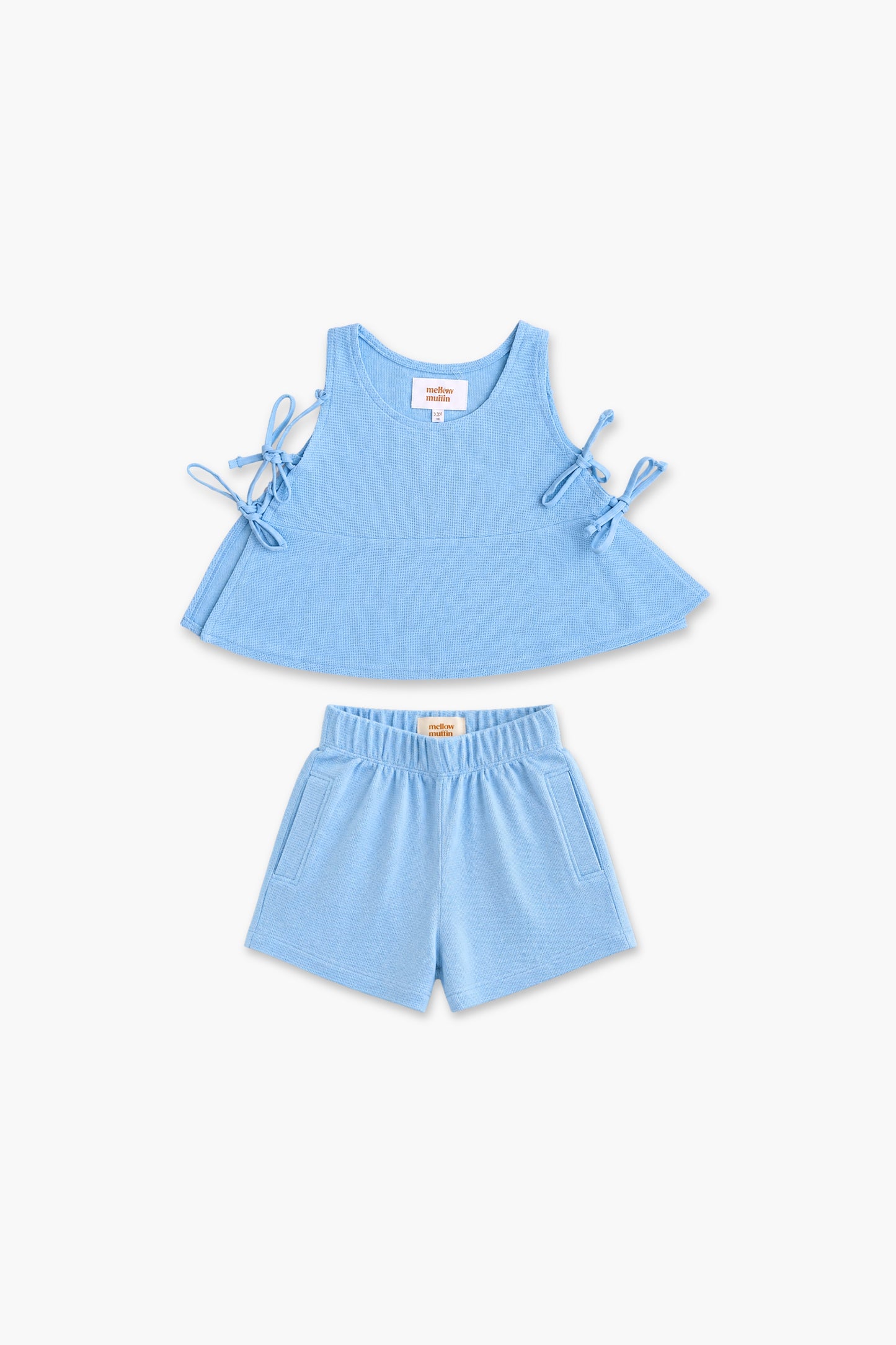 Bloom Top & Shorts Set - Blue