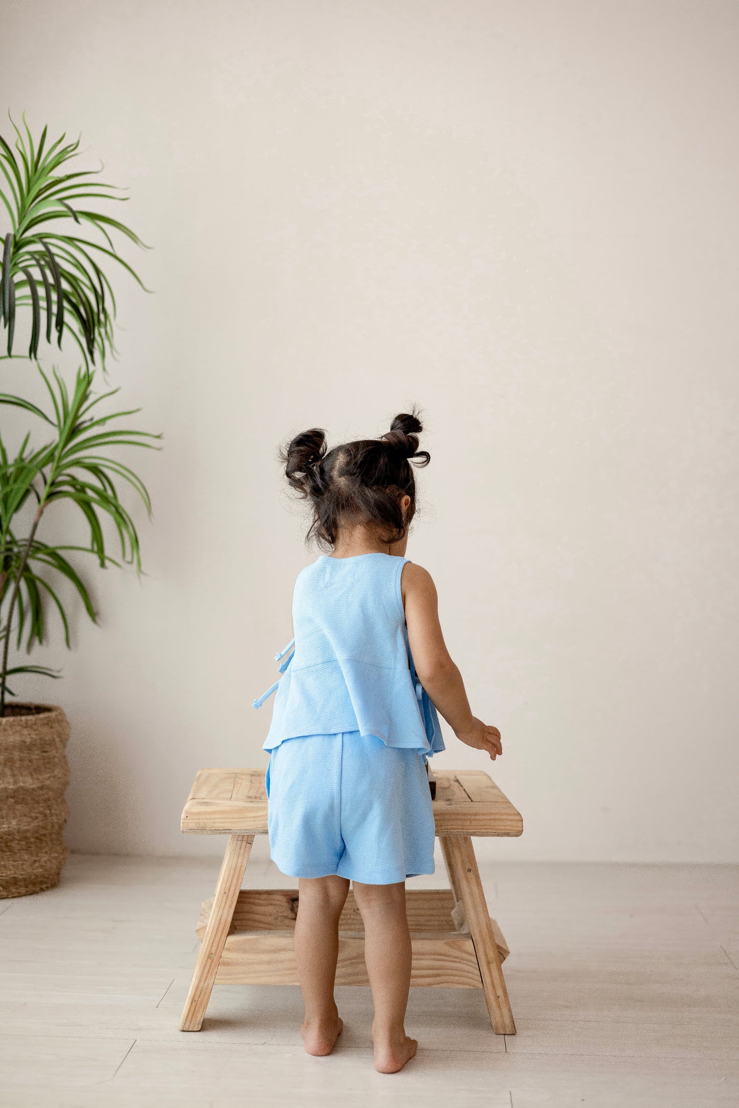 Bloom Top & Shorts Set - Blue
