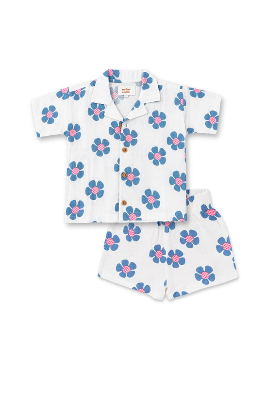 Sunny Shirt & Breezy Shorts Set - Berry Blossom