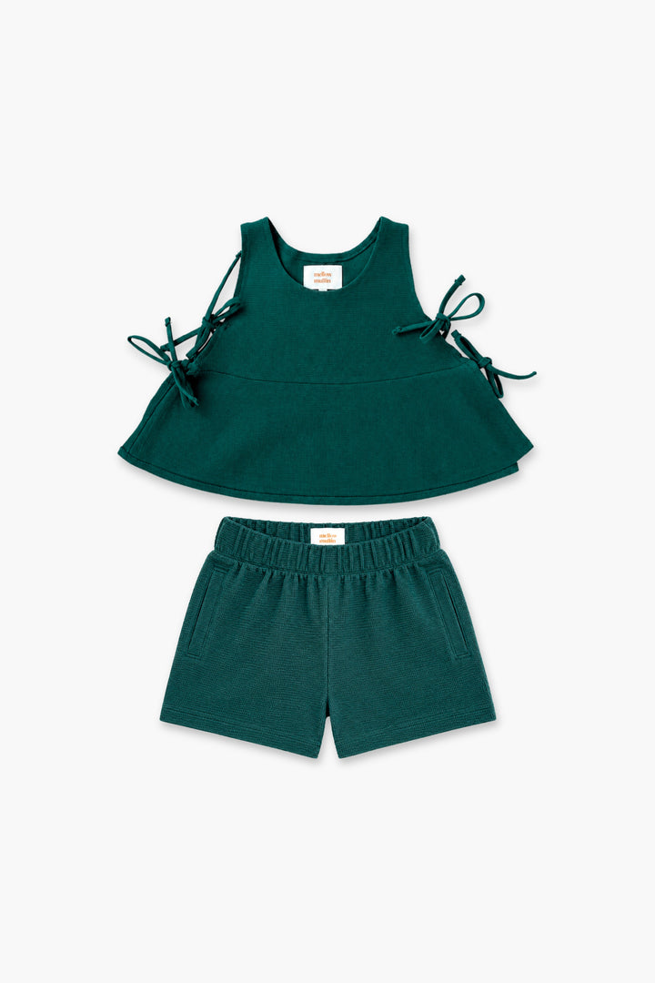 Bloom Top & Shorts Set - Green