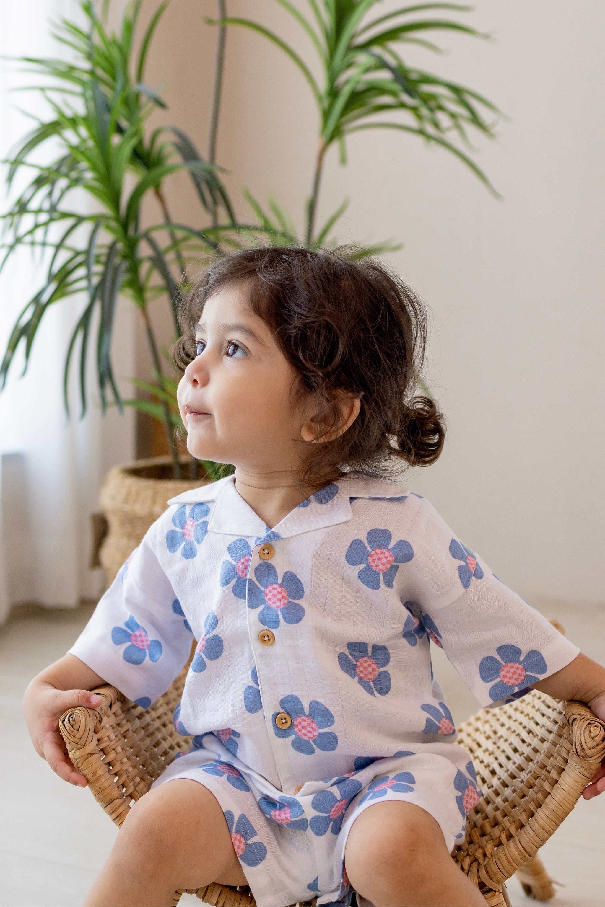 Sunny Shirt & Breezy Shorts Set - Berry Blossom