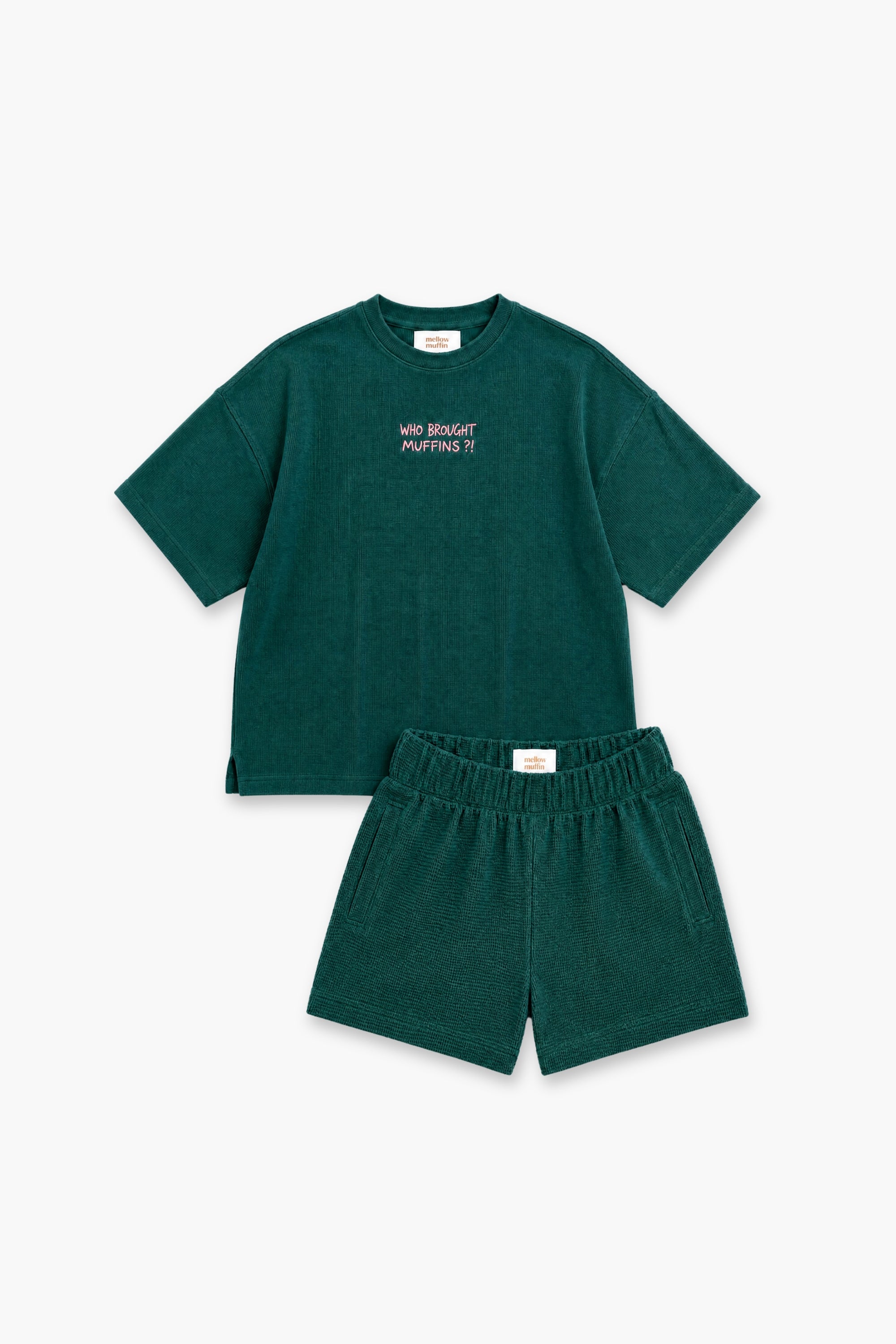 Muffins Tee & Shorts Set - Green